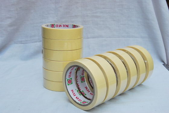 चीन पीला विलायक रबर आधारित रंग मास्किंग टेप jumboo रोल, 80mic 140mic आपूर्तिकर्ता